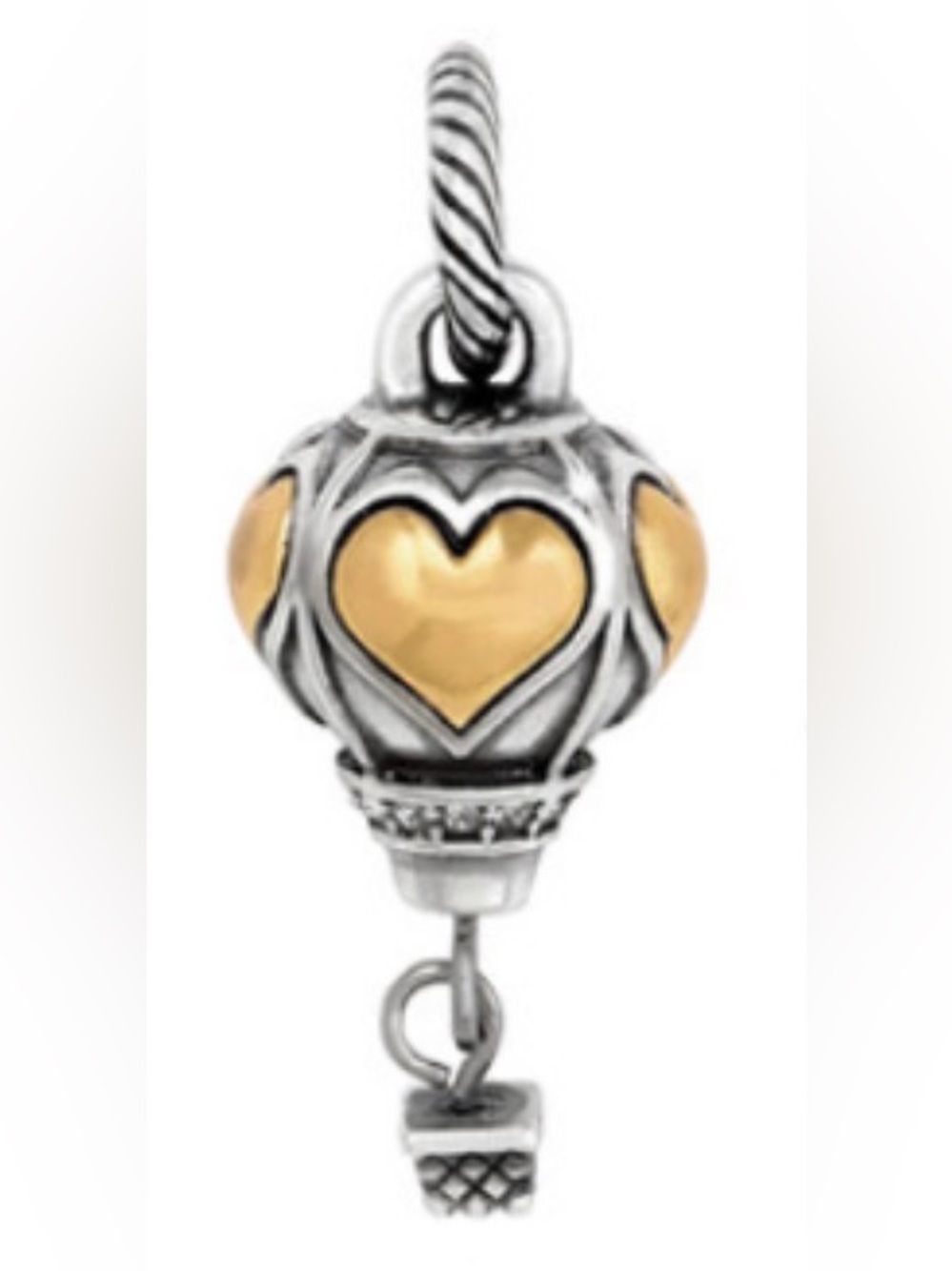 Brighton Love Flight Two-Tone Heart Hot Air Balloon Charm - Picture 2 of 9